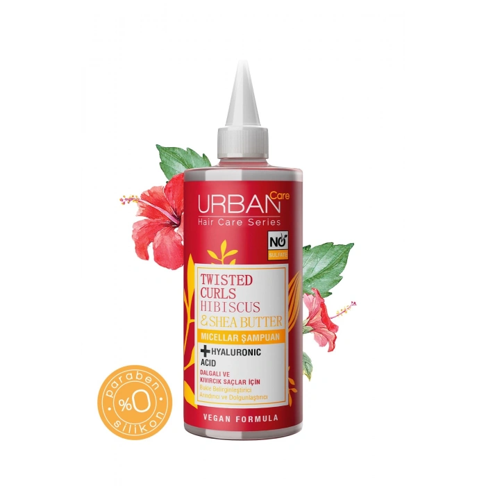 Urban Care Hibiscus & Shea Butter Kıvırcık Ve Dalgalı Saçlara Özel Micellar Şampuan - Sülfatsız - 340 ml
