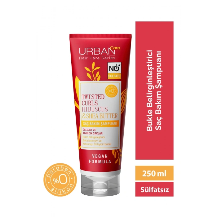 Urban Care Hibiscus & Shea Butter Kıvırcık ve Dalgalı Saçlara Özel Saç Bakım Şampuanı - Sülfatsız - 250 ml