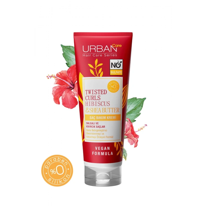 Urban Care Hibiscus & Shea Butter Kıvırcık Ve Dalgalı Saçlara Özel - Saç Kremi - Sülfatsız - Vegan 250 ml