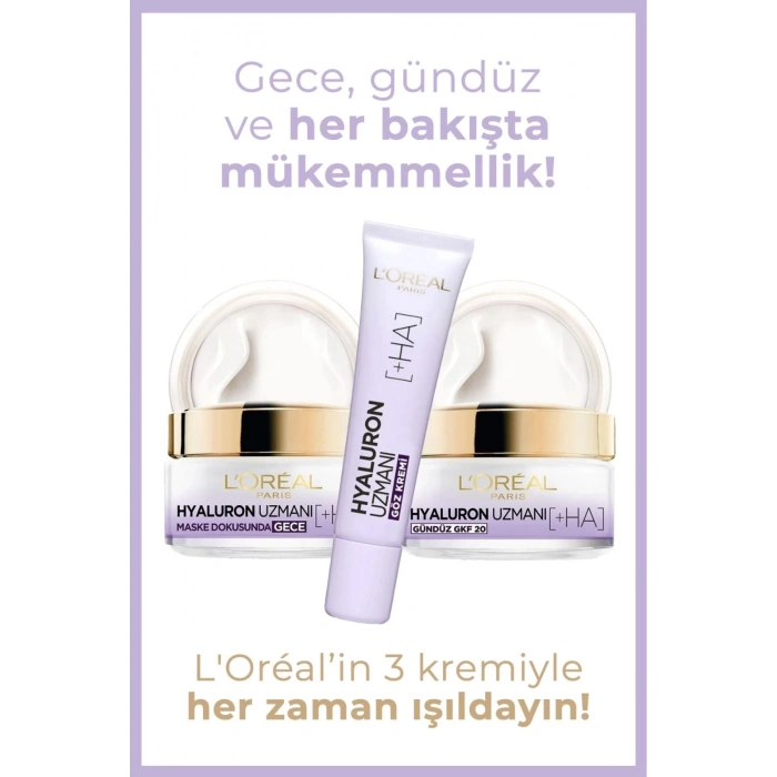 Loreal Paris Hyaluron Uzmanı Cilt Dolgunlaştıran Nemlendirici Göz & Gece & Gündüz Kremi