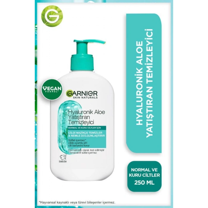 Garnier Hyaluronik Aloe Nemlendiren ve Yatıştıran Temizleyici 250 ml