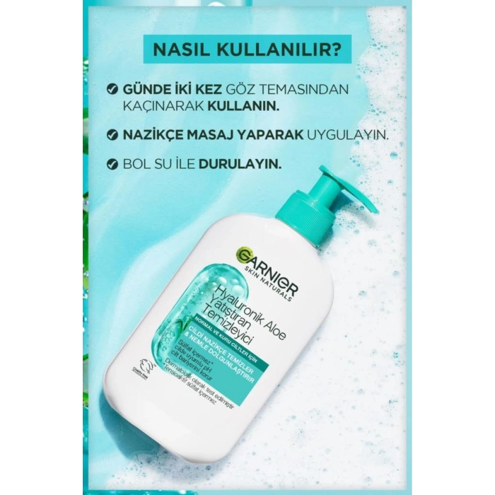 Garnier Hyaluronik Aloe Nemlendiren ve Yatıştıran Temizleyici 250 ml