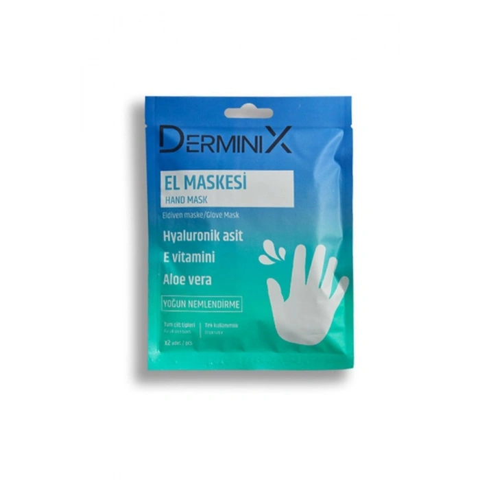 Derminix Hyaluronik Asit & E Vitamini & Aloe Vera Nemlendirici El Maskesi