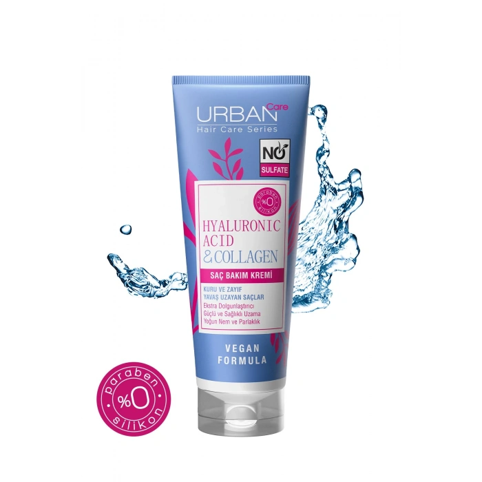 Urban Care Hyaluronik Asit & Kolajen Kuru Ve Cansız Saçlara Özel Saç Bakım Kremi - Sülfatsız - 250 ml
