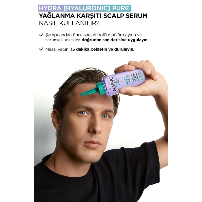 Elseve Hydra [hyaluronic] Pure Salisilik Asit Içeren Yağlanma Karşıtı Peeling Etkili Saç Derisi Serumu 102 ml