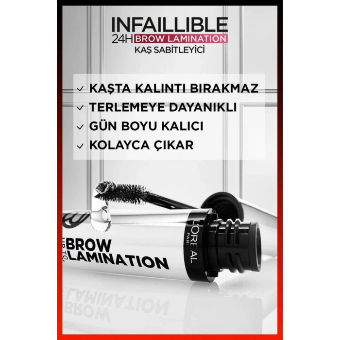 Infaillible 24H Brow Lamination Şeffaf Kaş Sabitleyici