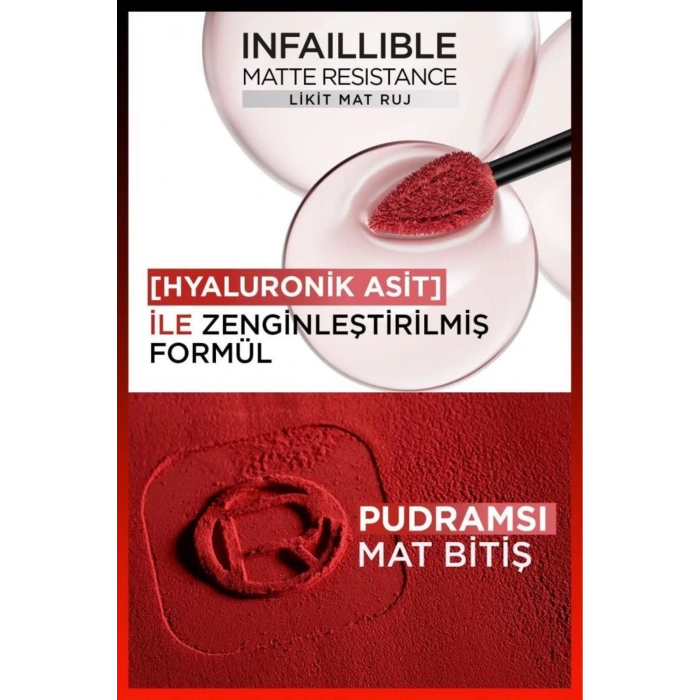 Loreal Paris Infaillible Matte Resistance Likit Mat Ruj - 120 Major Crush