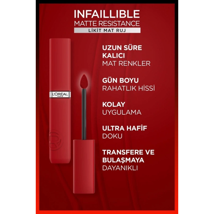 Loreal Paris Infaillible Matte Resistance Likit Mat Ruj - 150 Lazy Sunday