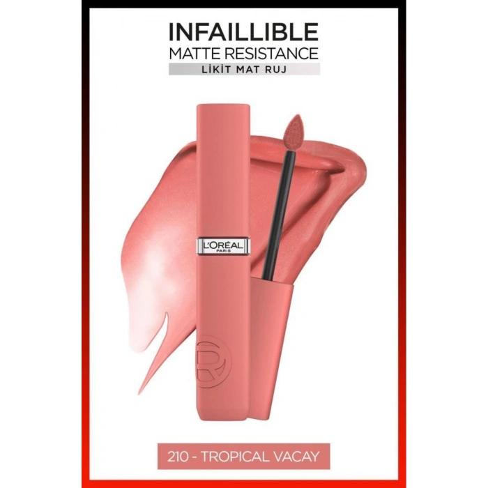 Loreal Paris Infaillible Matte Resistance Likit Mat Ruj - 210 Tropical Vacay