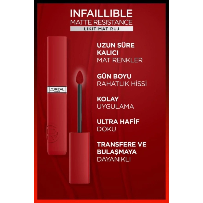 Loreal Paris Infaillible Matte Resistance Likit Mat Ruj - 400 Spill The Tea