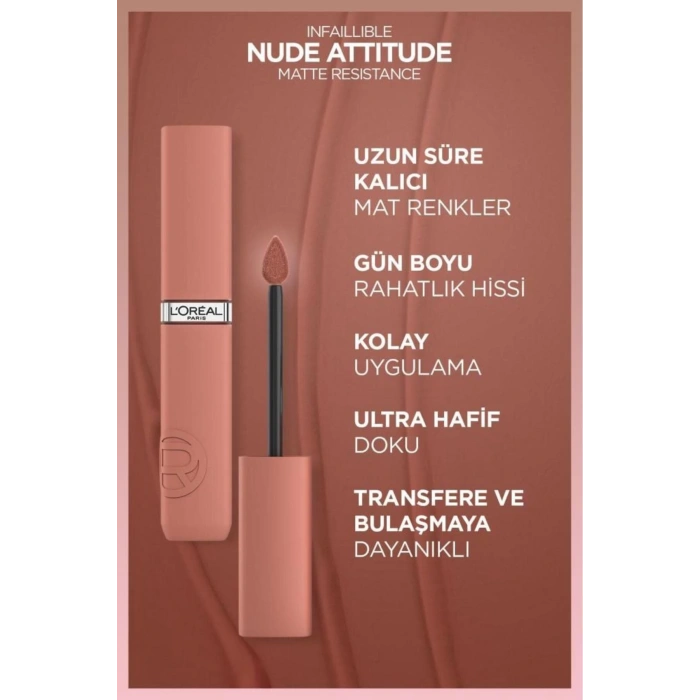 Loreal Paris Infaillible Matte Resistance Likit Mat Ruj - 625 Summer Flying