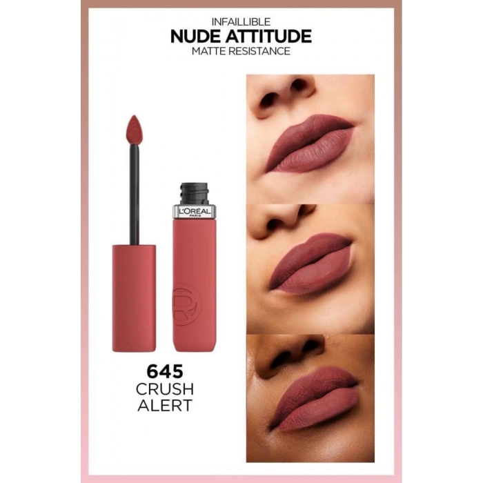 Loreal Paris Infaillible Matte Resistance Likit Mat Ruj - 645 Crush Alert