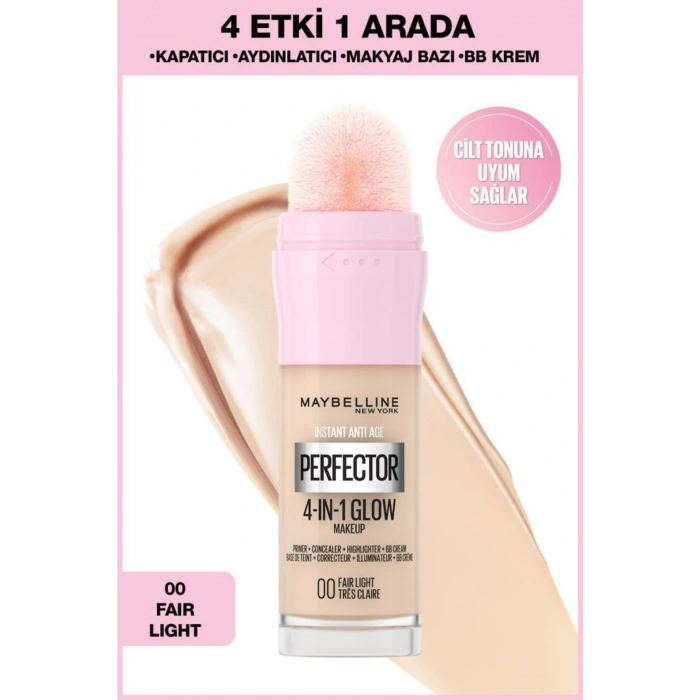 Maybelline New York Instant Perfector Glow 4 Etki 1 Arada Fondöten - 00 Fair Light 20 ml