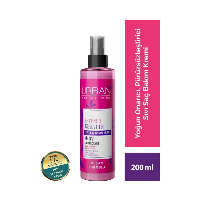 Urban Care Intense Keratin Aşırı Yıpranmış Cansız Saçlara Özel Sıvı Saç Bakım Kremi - Vegan 200 ml