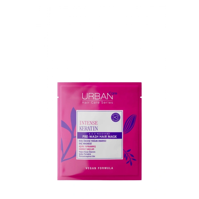 Urban Care Intense Keratin Aşırı Yıpranmış Saçlar Onarıcı Duş Öncesi Saç Bakım Maskesi Vegan 50ml