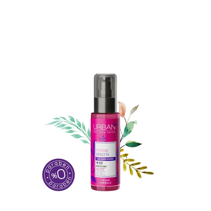 Urban Care Intense Keratin Aşırı Yıpranmış Saçlara Özel Saç Bakım Serumu - Vegan - UV Koruma - 75 ml