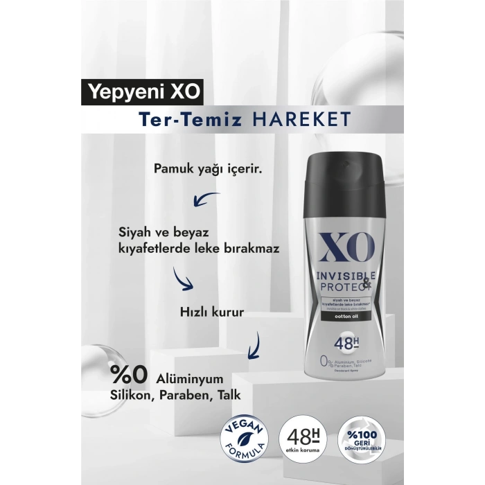 Xo Invisible Protect Men Deodorant 150 ml