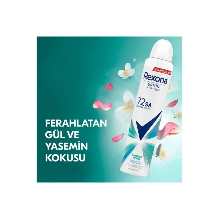 Rexona Kadın Sprey Deodorant Shower Fresh 72 Saat Kesintisiz Üstün Koruma 200 ml