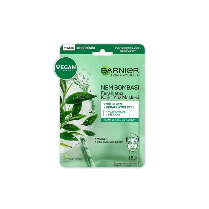 Garnier Kağıt Yüz Maskesi Ferahlatıcı Nem Bombası 28 gr