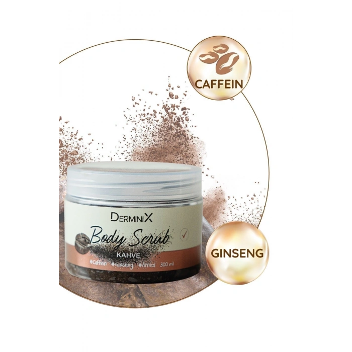 Derminix Kahve Vücut Peeling Body Scrub, Arındırıcı, Nemlendirici
