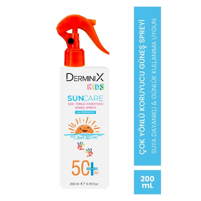Derminix Kids Suya Dayanıklı Çocuk Güneş Kremi SPF50 UVA+UVB 200 ml