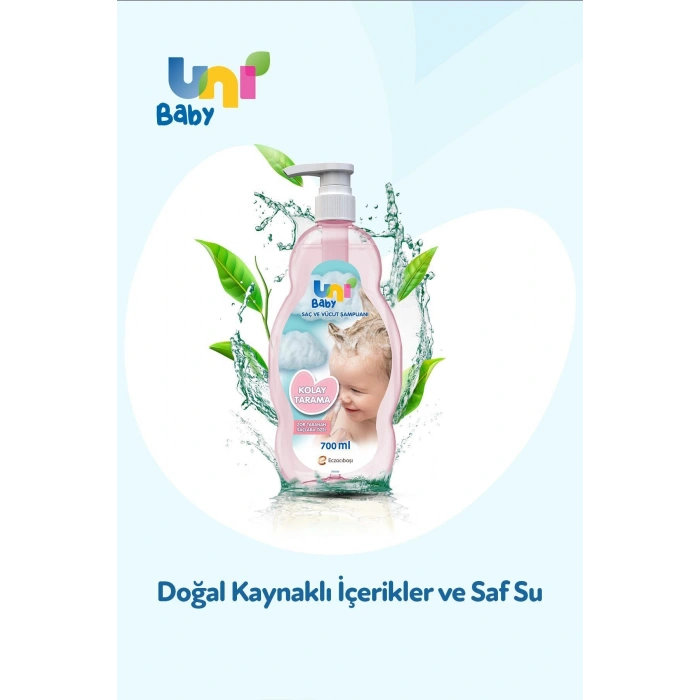 Uni Baby Kolay Tarama Saç ve Vücut Şampuanı 3lü Set 2100 ml