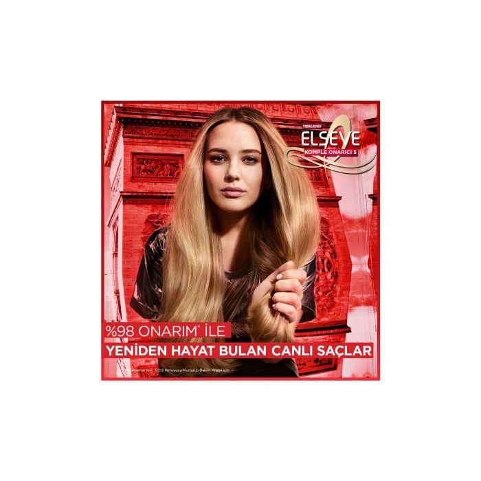 Elseve Komple Onarıcı 5 Yıpranmış Saçlar İçin Keratin İçeren S.O.S Koruyucu - Kurtarıcı Bakım Kremi - 200 ml