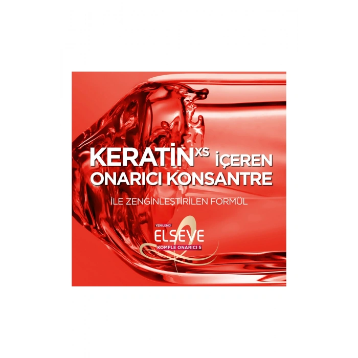 Elseve Komple Onarıcı 5 Yıpranmış Saçlar İçin Keratin İçeren S.O.S Koruyucu - Kurtarıcı Bakım Kremi - 200 ml