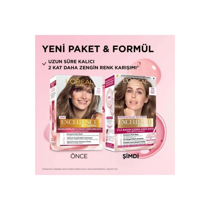 Loreal Paris Excellence Creme 7.1 Küllü Kumral Saç Boyası