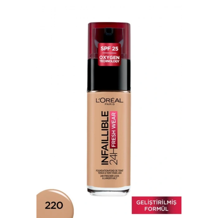 Loreal Paris Infaillible 32H Fresh Wear C Vitaminli Fondöten - 220 Sand