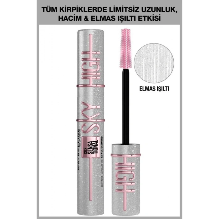 Lash Sensational Sky High Space Diamond Top Coat - Elmas Işıltılı Son Kat Maskara
