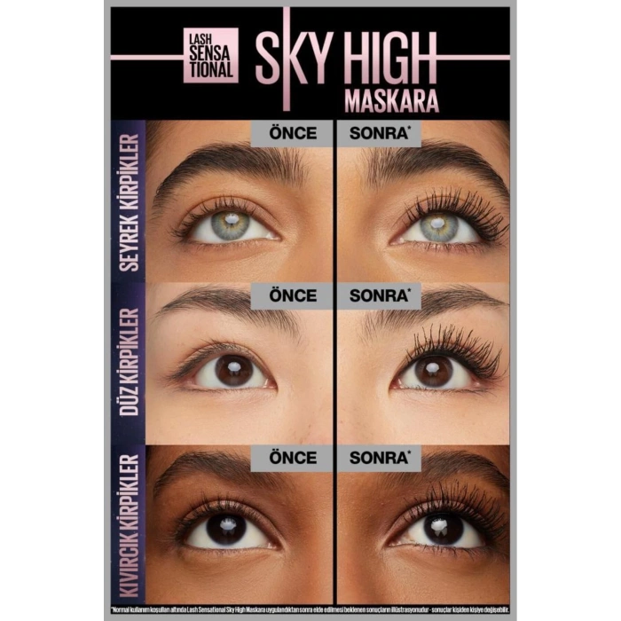 Lash Sensational Sky High Space Diamond Top Coat - Elmas Işıltılı Son Kat Maskara