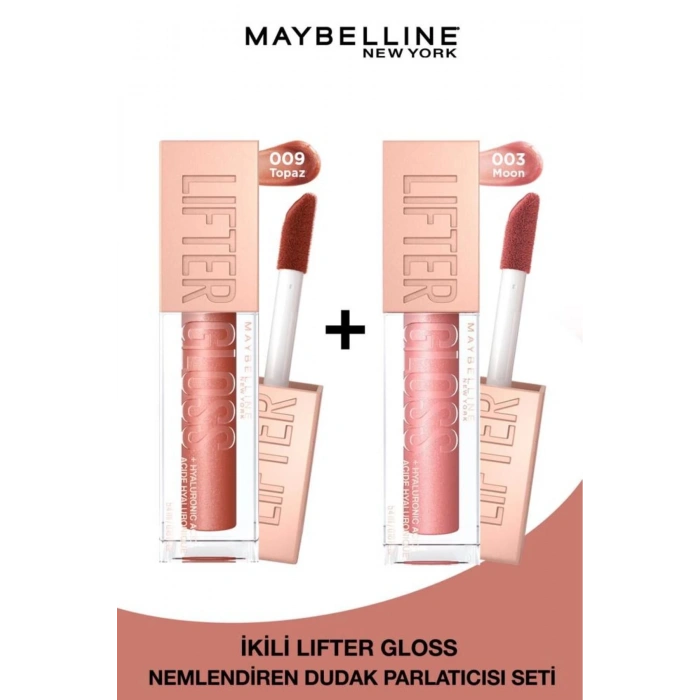 Maybelline New York Lifter Gloss Nemlendirici Dudak Parlatıcısı 003 Moon & 009 Topaz