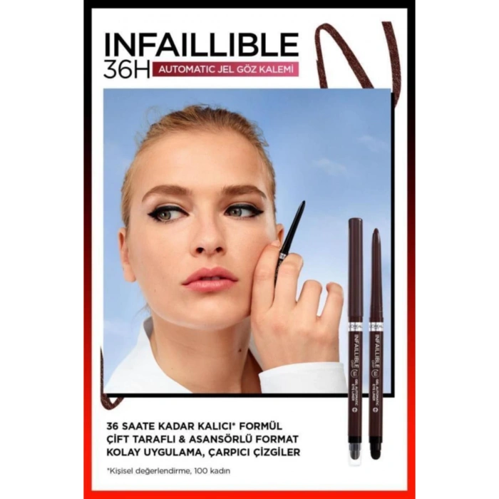 Loreal Paris Panorama Hacim Veren Maskara Siyah Infaillible Jel Eyeliner Göz Makyajı Seti