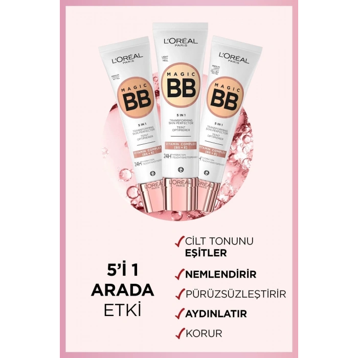 Loreal Paris Magic BB Renkli Nemlendirici Krem - Medium Light