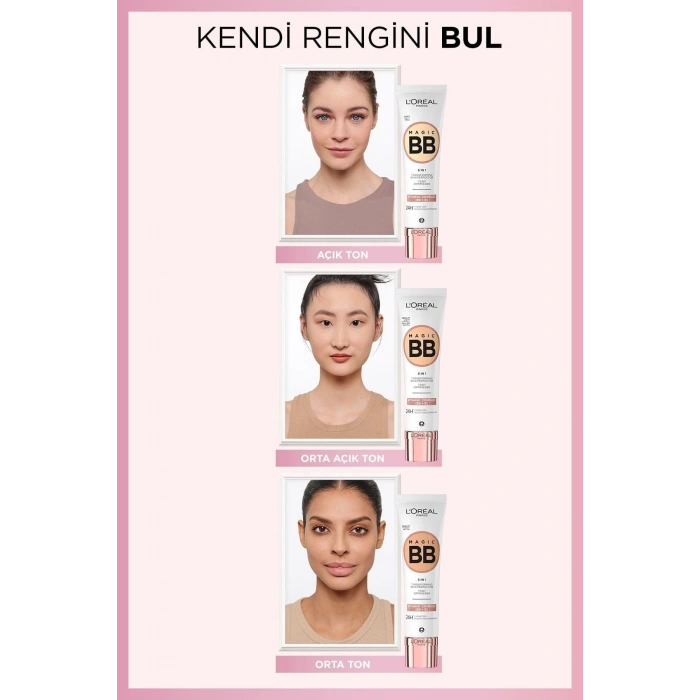 Loreal Paris Magic BB Renkli Nemlendirici Krem - Medium Light