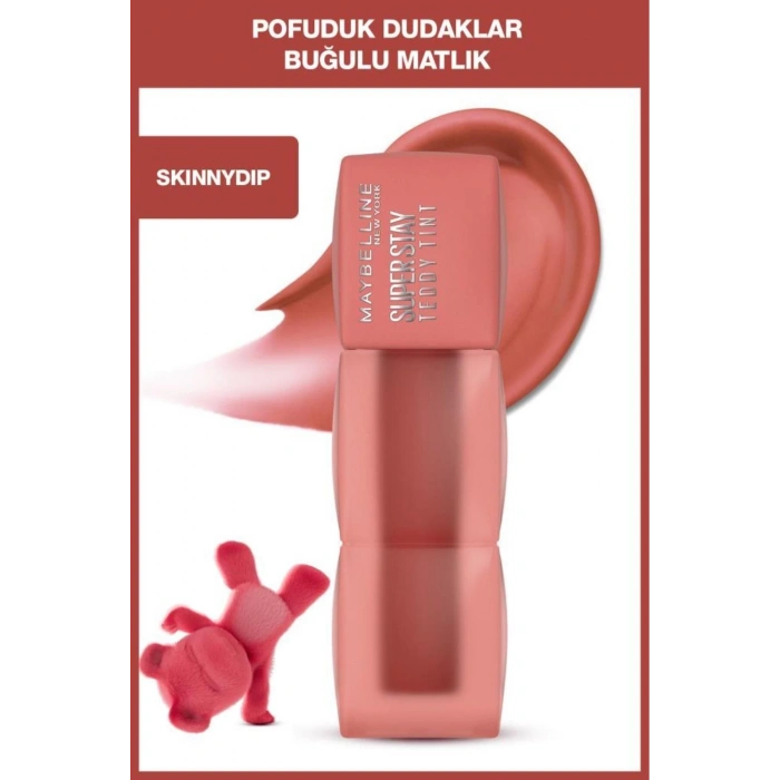 Maybelline Super Stay Teddy Tint Uzun Süre Kalkıcı Likit Mat Tint 15 Skinny Dip
