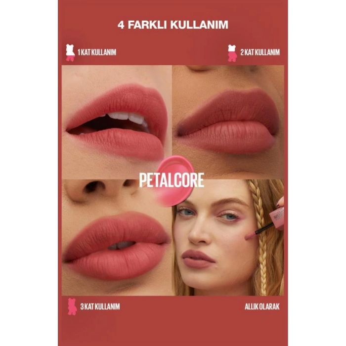 Maybelline Super Stay Teddy Tint Uzun Süre Kalkıcı Likit Mat Tint 40 Petalcore