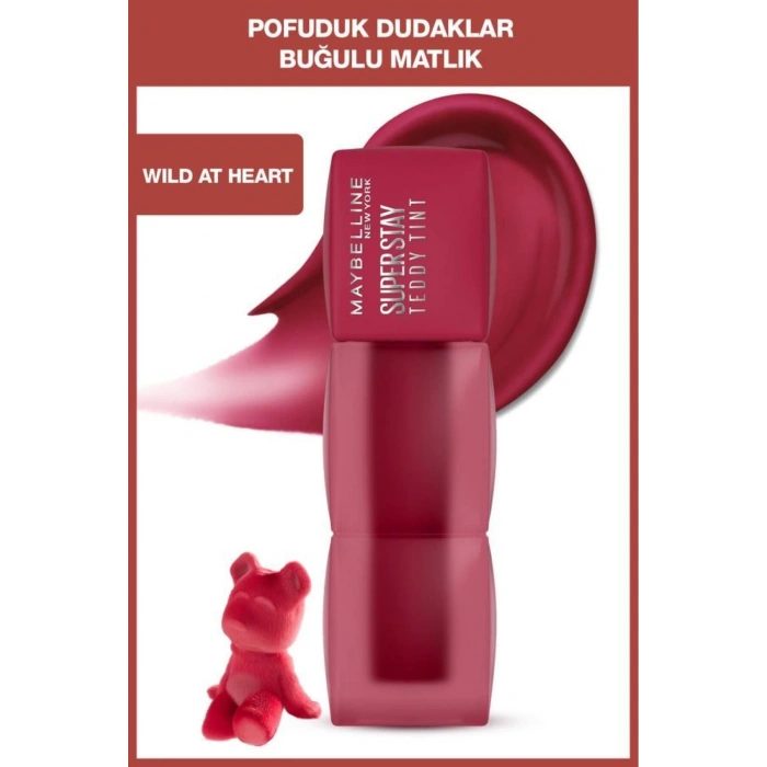 Maybelline Super Stay Teddy Tint Uzun Süre Kalkıcı Likit Mat Tint 50 Wild at Heart