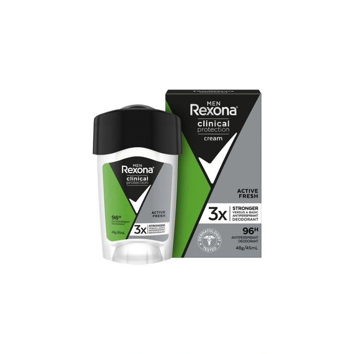Rexona Men Clinical Protection Erkek Stick Deodorant Active Fresh 96 Saat Koruma 45 ml