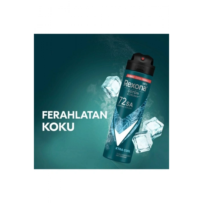 Rexona Men Erkek Sprey Deodorant Xtra Cool 72 Saat Kesintisiz Üstün Koruma 150 ml