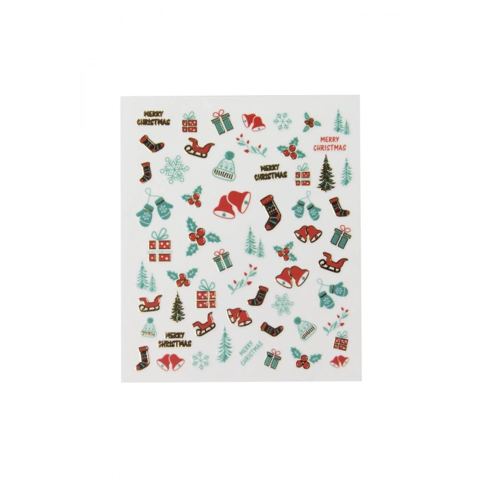 nascita Merry Christmas Tırnak Stickerı - 05