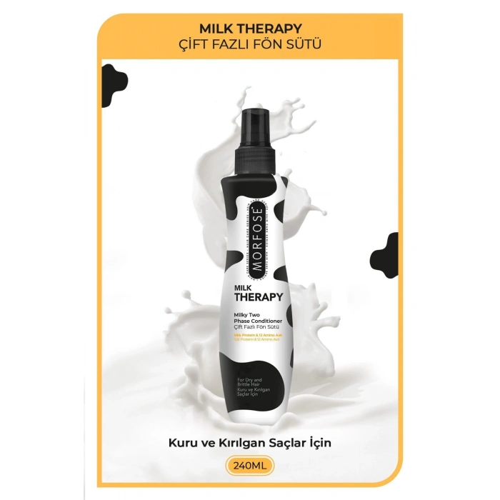 Morfose Milk Therapy Çift Fazlı Saç Bakım Fön Suyu 240 ml - Besleyici, Koruyucu Etki