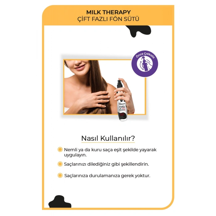 Morfose Milk Therapy Çift Fazlı Saç Bakım Fön Suyu 240 ml - Besleyici, Koruyucu Etki