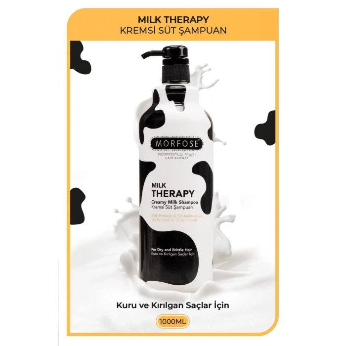 Morfose Milk Therapy Şampuan 1000 ml Süt Proteinli, Onarıcı, Besleyici Etki