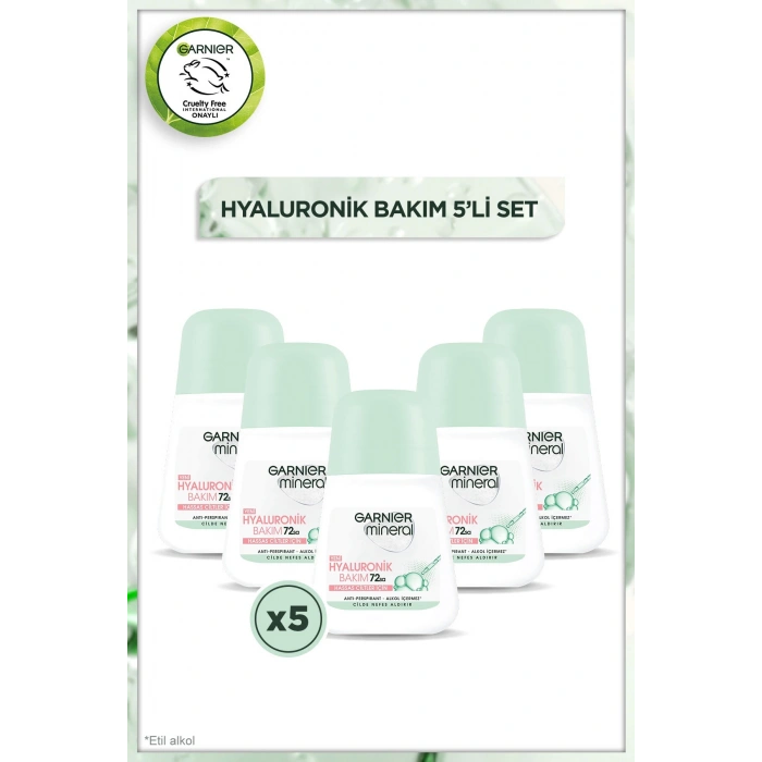 Garnier Mineral Hyaluronik Bakım Roll-on Deodorant 5li Set