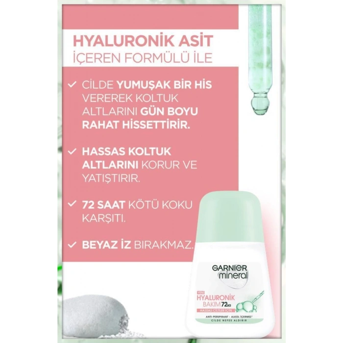 Garnier Mineral Hyaluronik Bakım Roll-on Deodorant 5li Set