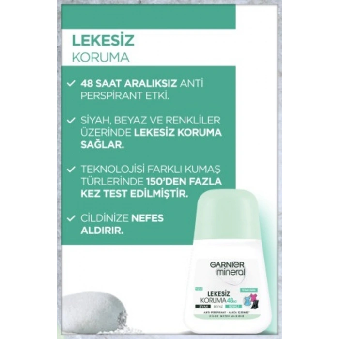 Garnier Mineral Lekesiz Koruma Ferah Koku Sprey Roll-on Deodorant 3lü Set