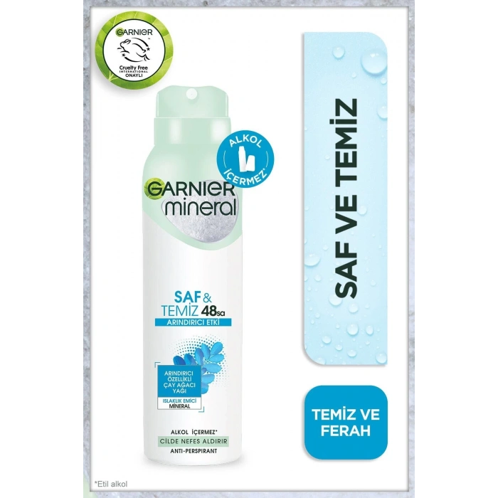 Garnier Mineral Saf ve Temiz Kadın Sprey Deodorant