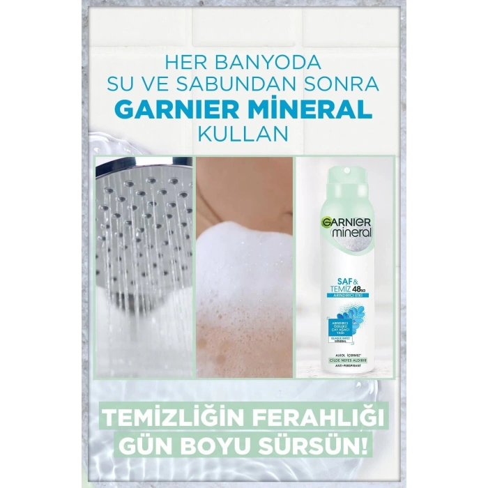 Garnier Mineral Saf ve Temiz Kadın Sprey Deodorant